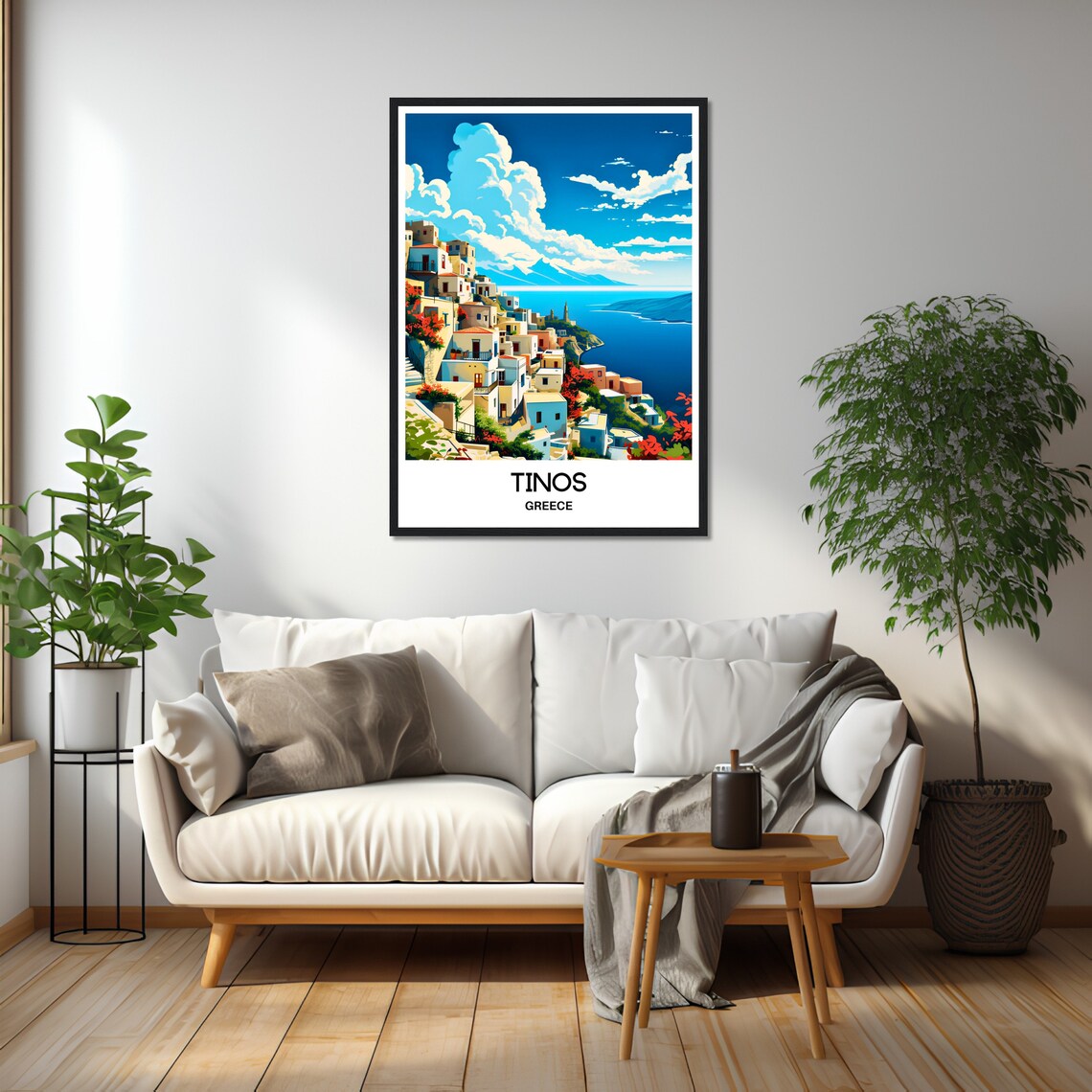 Tinos Travel Print Tinos Poster Greek Art Print Greece Lover Gift Wall Hanging Art Home Office Decor Tinos Island Illustration - Image 2