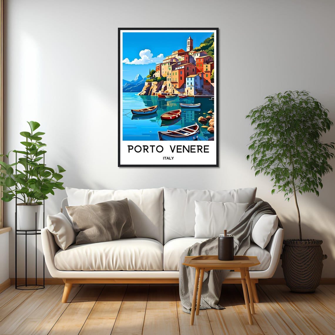 Porto Venere Travel Print Porto Venere Poster Italian Art Print Italy Lover Gift Italy Wall Hanging Art Home Decor Porto Venere Illustration - Image 2