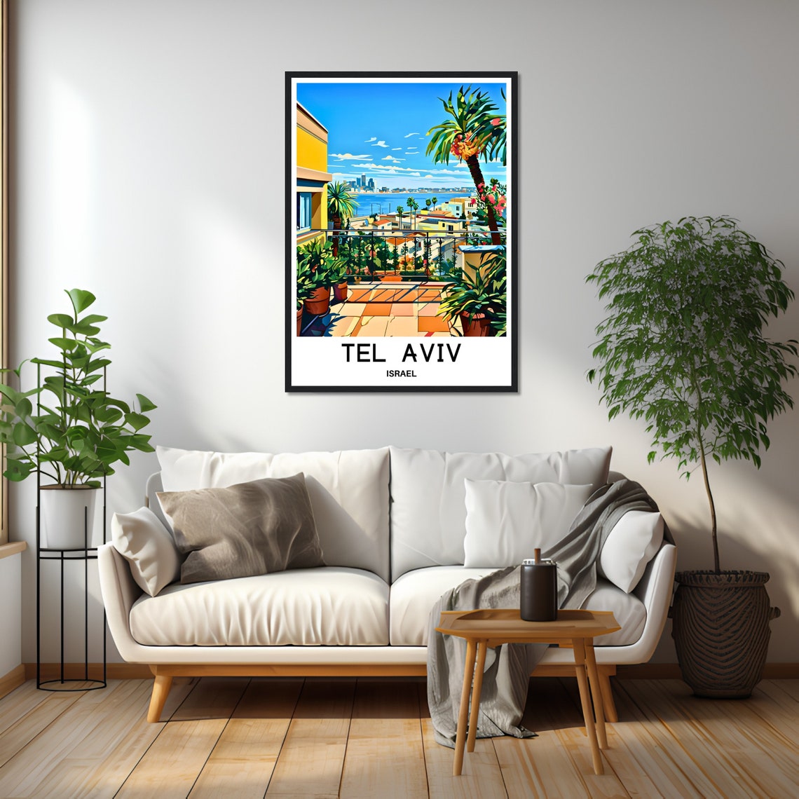 Tel Aviv Terrace Balcony Overlooking the Mediterranean Sea Poster - Image 2