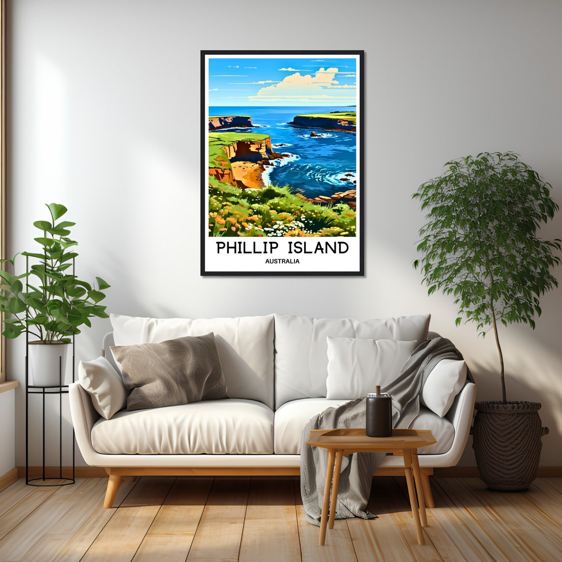Phillip Island Australia Rugged Coastal Cliffs Ocean Travel Poster - Image 2