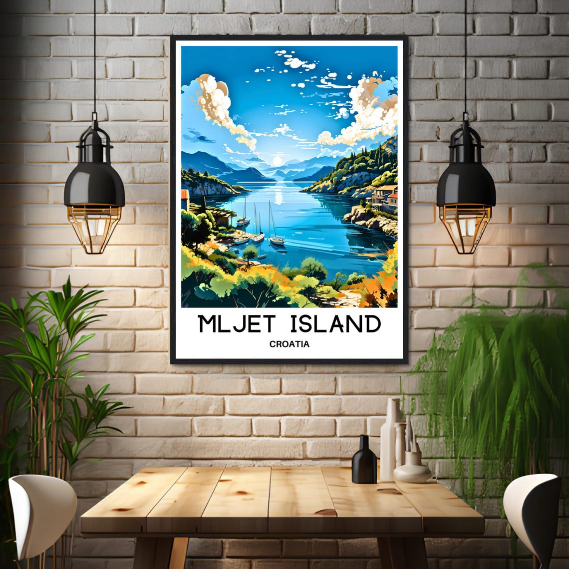 Mljet Island Sunset Bay Sailboats Croatia Adriatic Coast Poster - Image 3