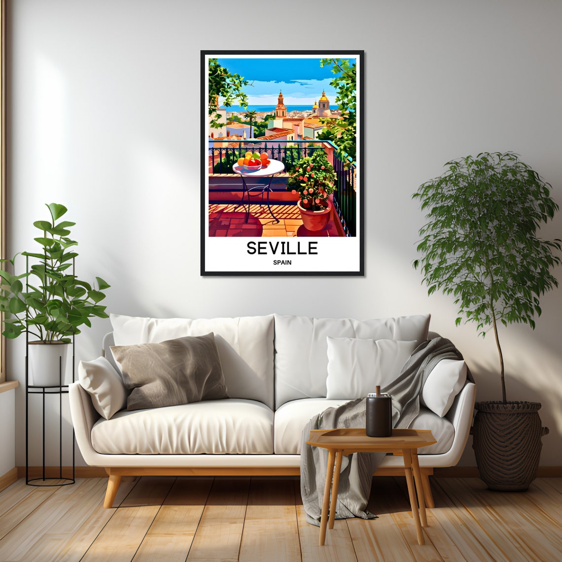 Seville Travel Print Seville Travel Poster Spanish Art Print Spain Lover Gift Wall Hanging Art Home Office Desk Decor Seville Illustration - Image 2