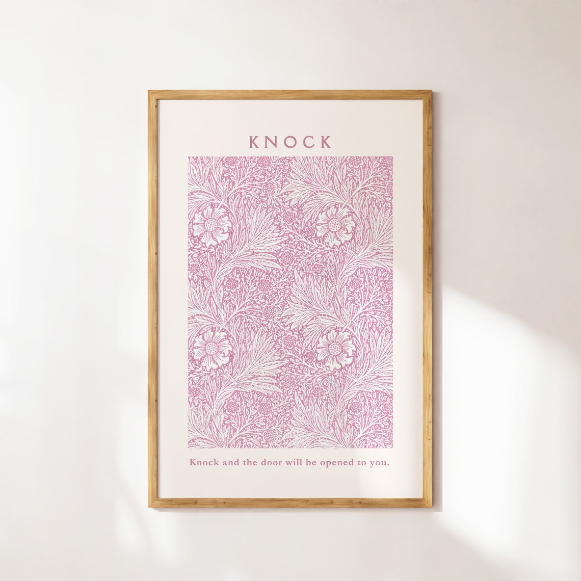 Ask Seek Knock William Morris Botanical 3 Piece Christian Poster Set - Image 3