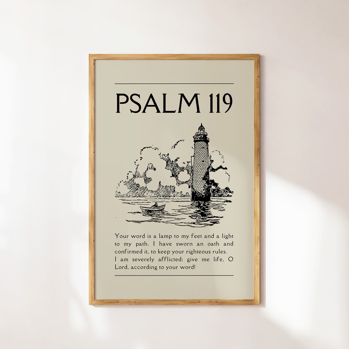 Psalm 119 Vintage Christian Wall Art, Bible Verse Print - Image 4