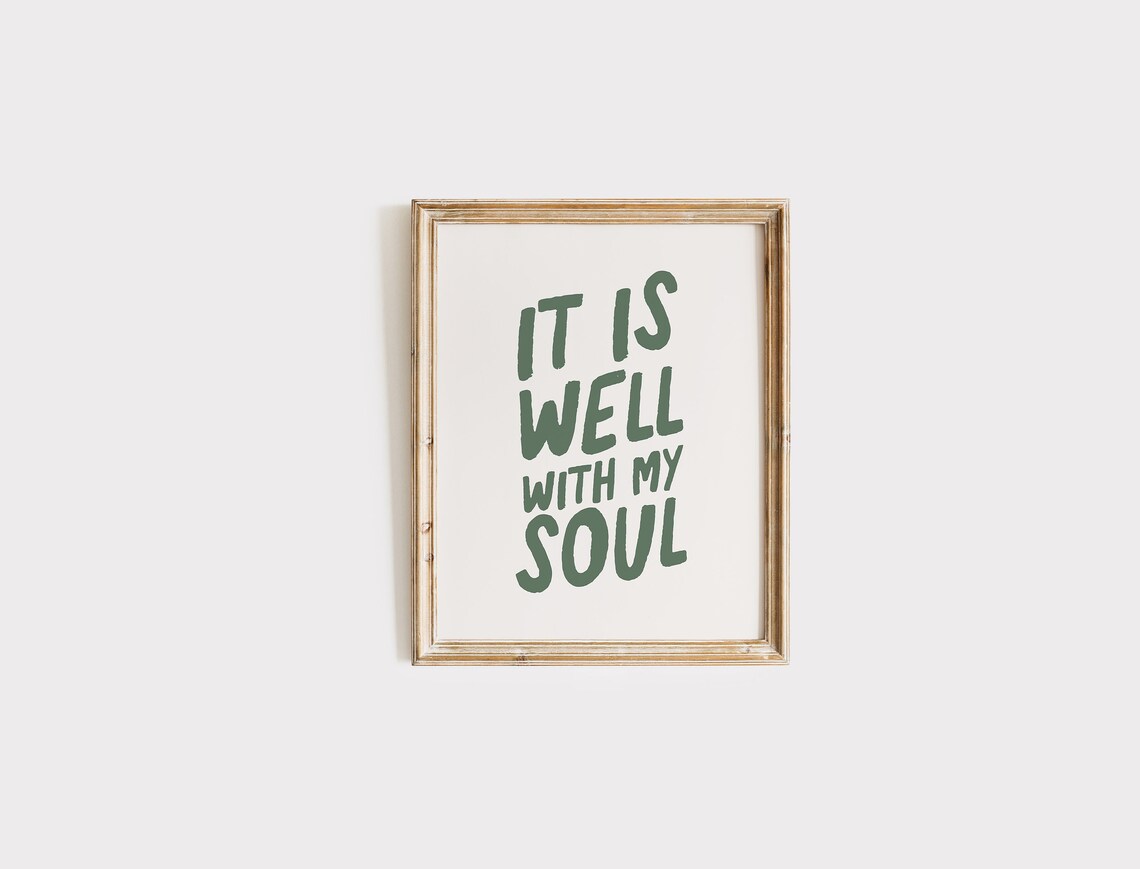 It Is Well With My Soul Handwritten Font Poster - Image 3