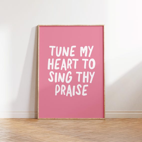 Come Thou Fount Christian Wall Art Bible Verse Wall Art Minimalist Christian Quote Inspirational Saying Motivational Wall Art