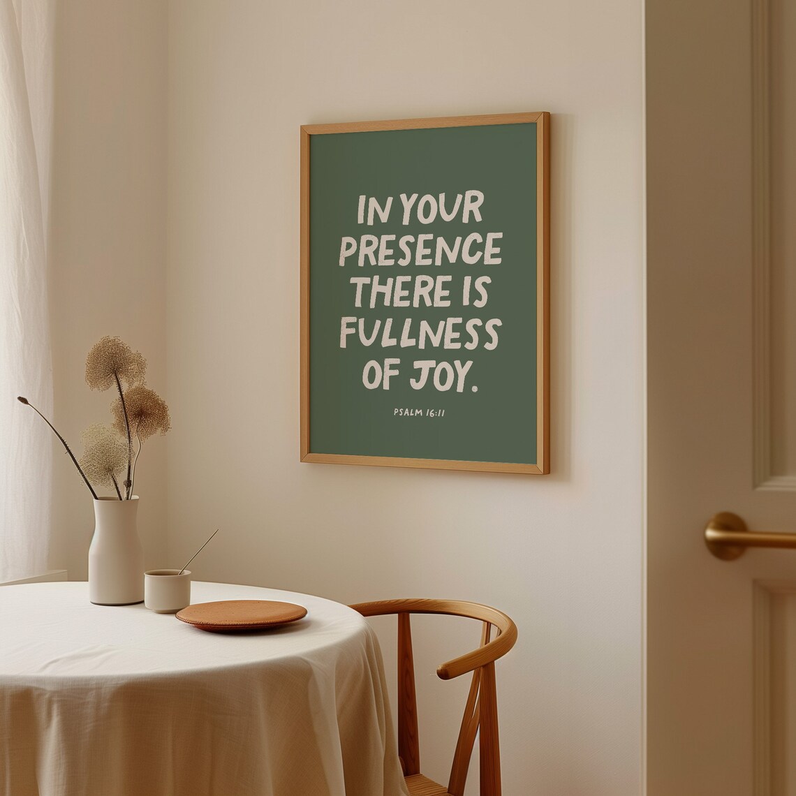 Psalm 16:11 Minimalist Bible Verse Art Print - Image 4