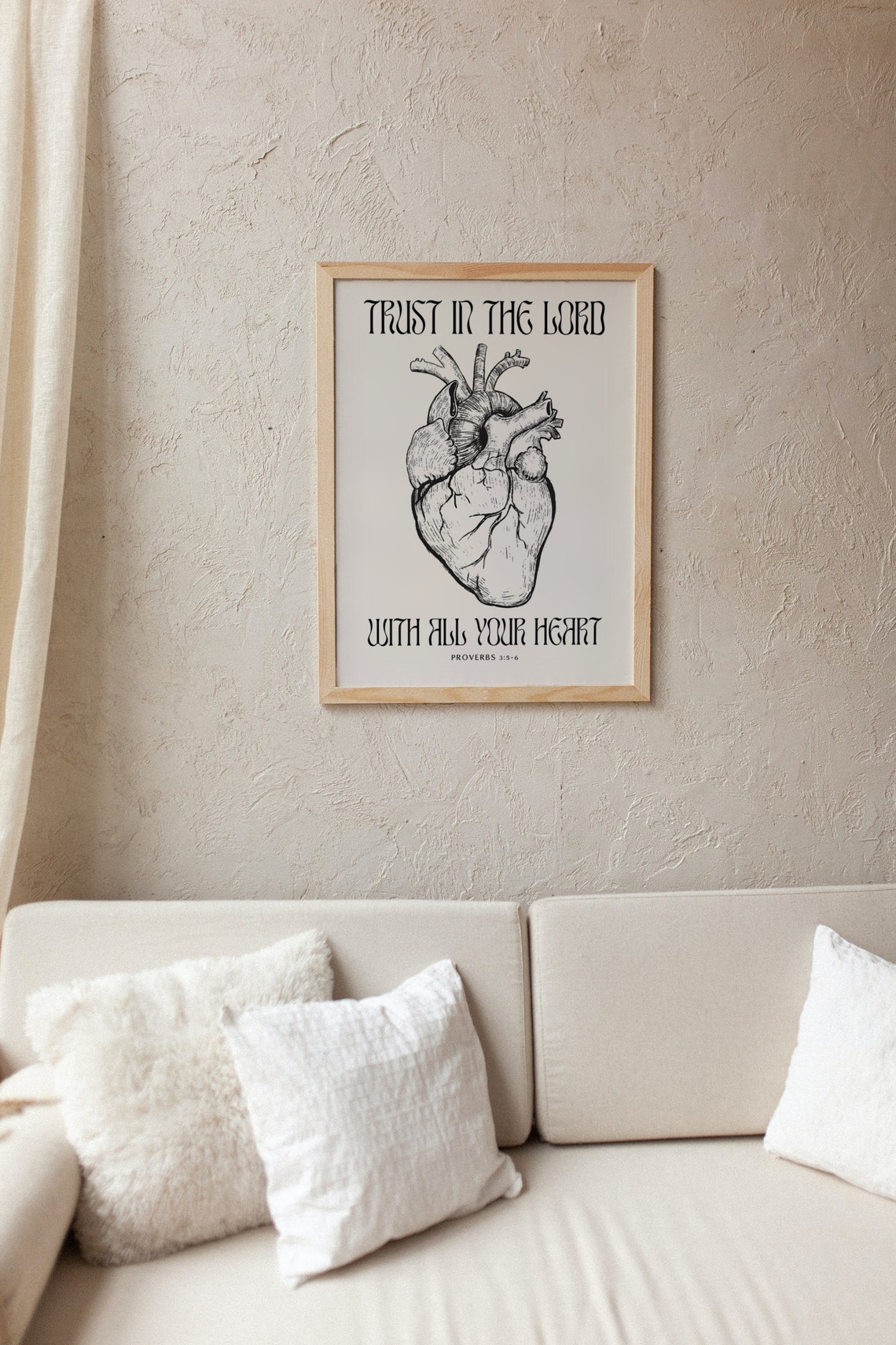 Proverbs 35 6 Trust In The Lord Christian Merch Vintage Christian Wall Art Scripture Verse Wall Art - Image 2