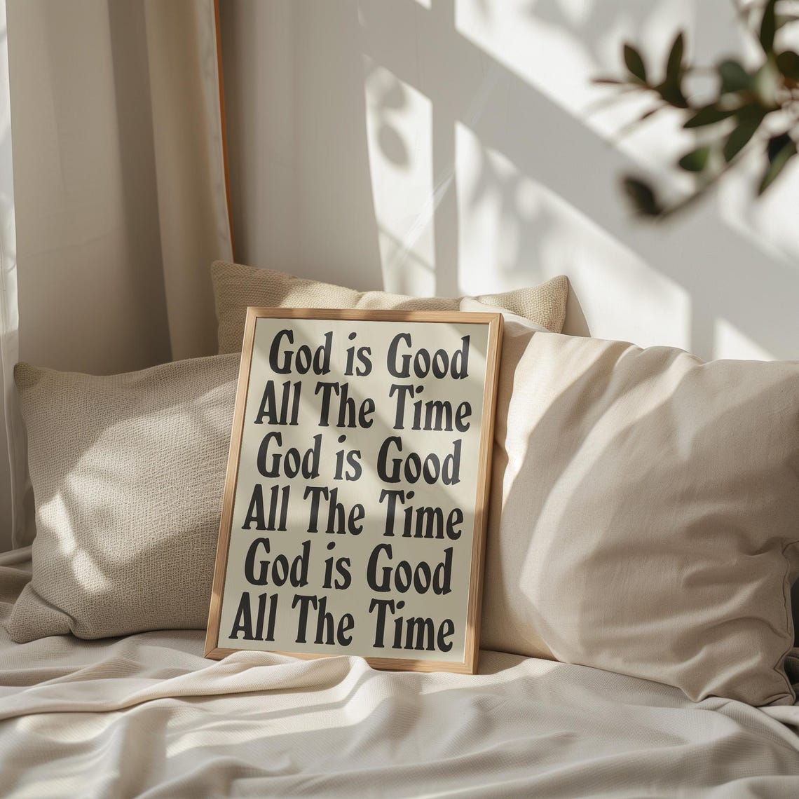 God Is Good Vintage Print Christian Wall Art Scripture Wall Art Gift Dorm Room Essentials Vintage Wall Art Housewarming Gift - Image 3