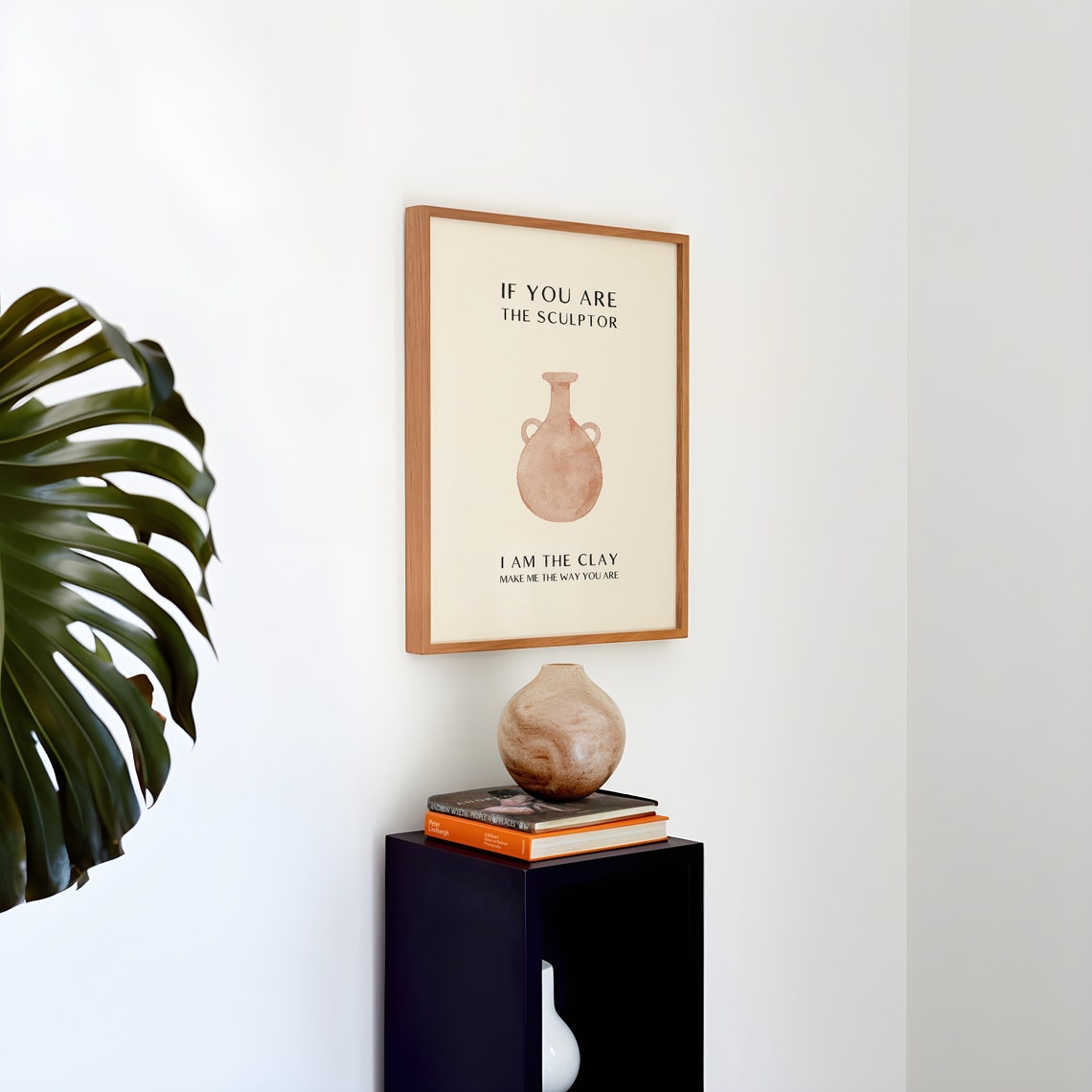 I Am the Clay Sculptor Watercolor Vessel Christian Faith Quote Poster - Image 4