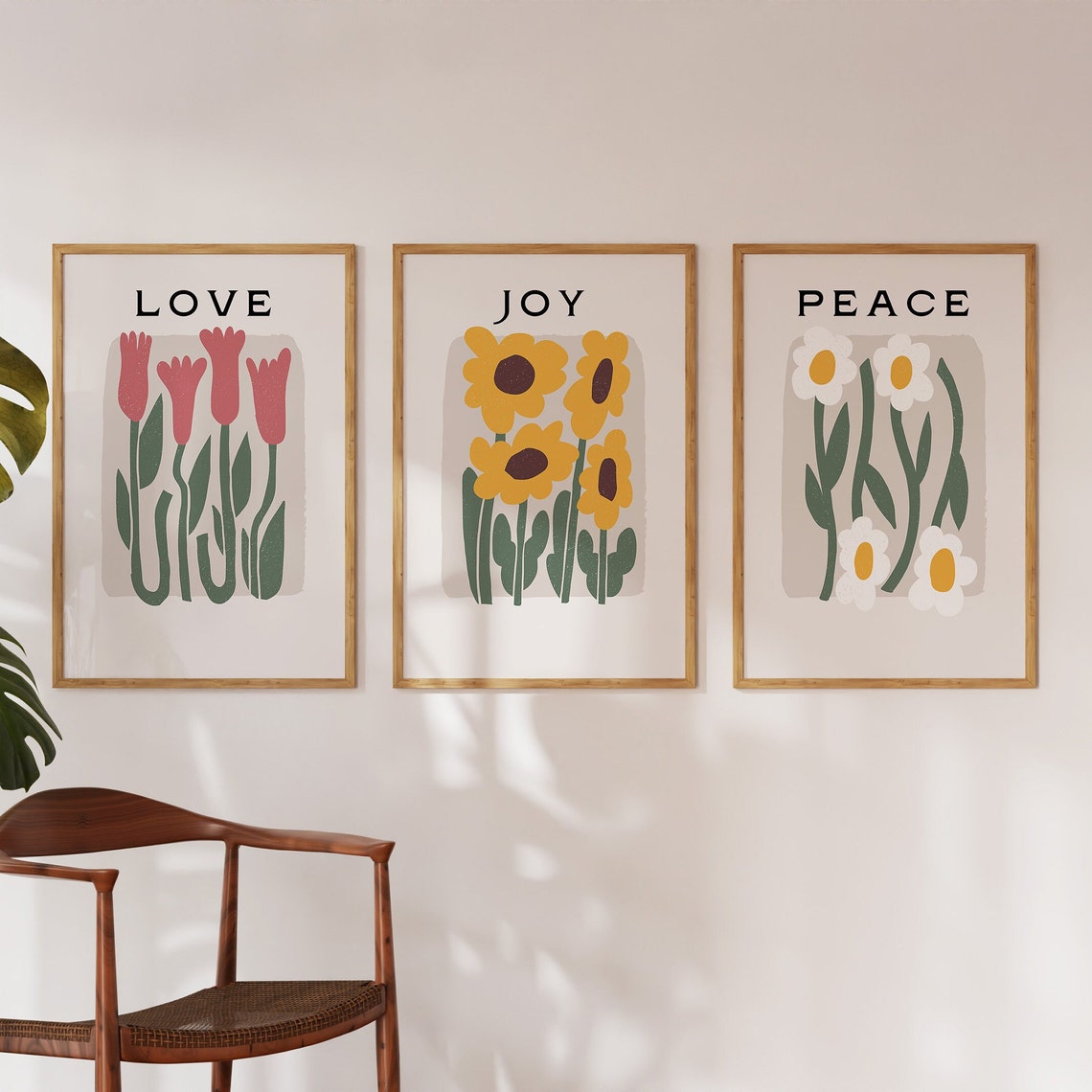 Fruit of the Spirit 9 Piece Floral Scripture Wall Poster Set - Image 4