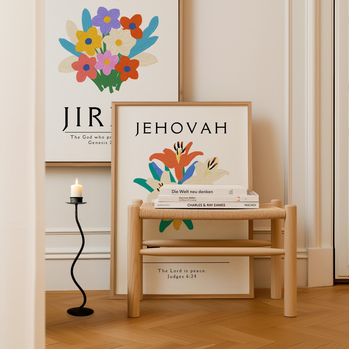 Jehovah Jireh The God Who Provides Genesis 22 Bold Floral Print - Image 2