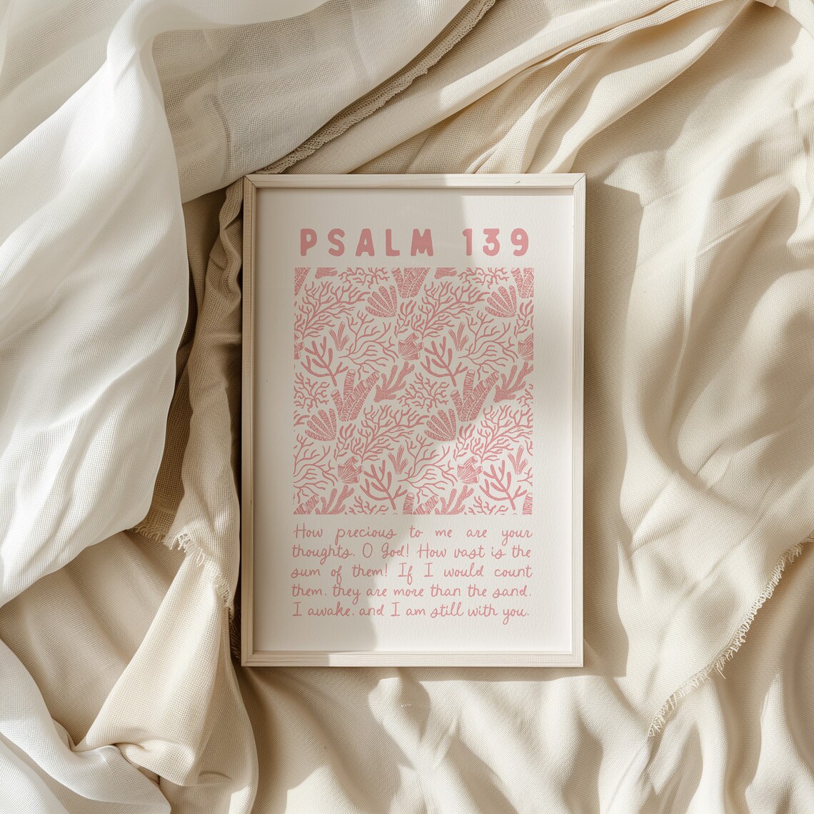 Psalm 139 Coastal Christian Verse Art Print - Image 4