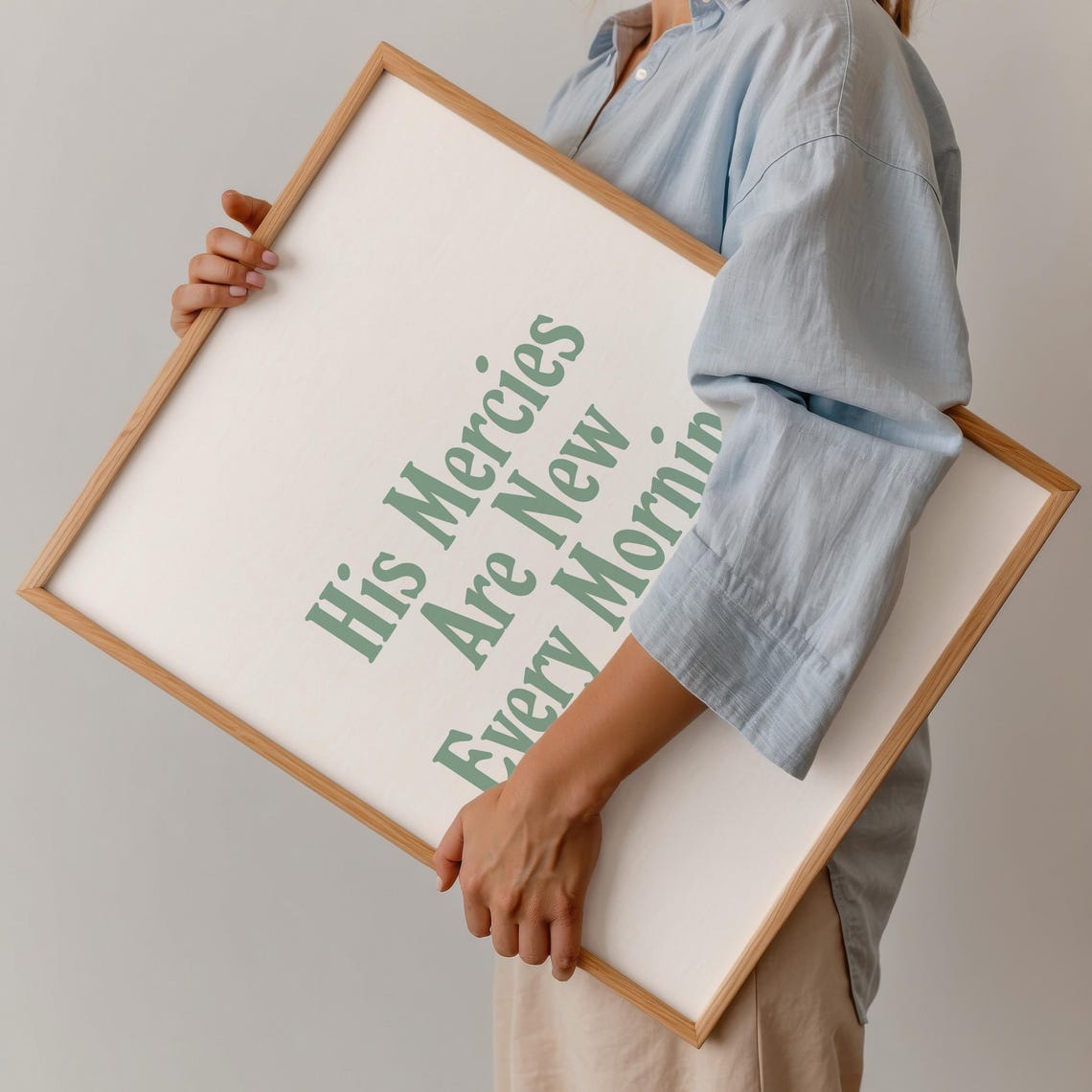 His Mercies Are New Every Morning Green Serif Lamentations 323 Poster - Image 3