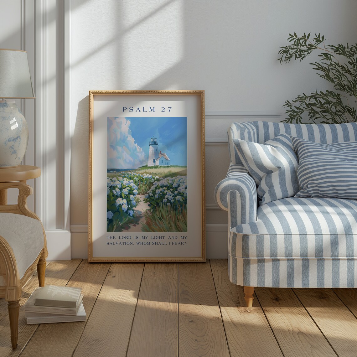 Psalm 27 Lighthouse Christian Art Print, Matisse-Inspired - Image 3