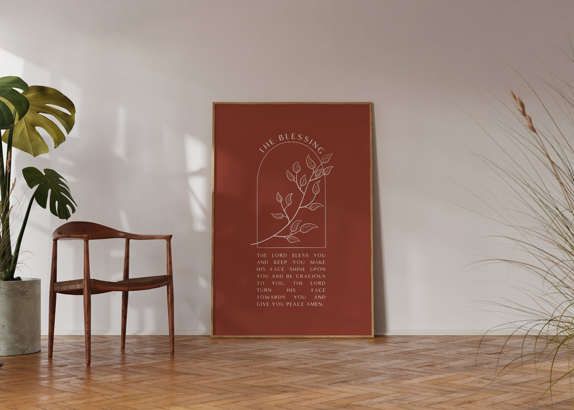 Numbers 24 The Blessing Scripture Art Worship Lyrics Aesthetic Christian Wall Art Wall Art - Image 4