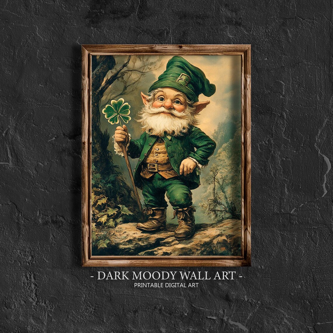 Leprechaun Print, Vintage St Patricks Day Decor