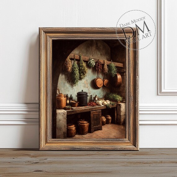 Rustic Italian Kitchen Wall Art, Pantry Still Life