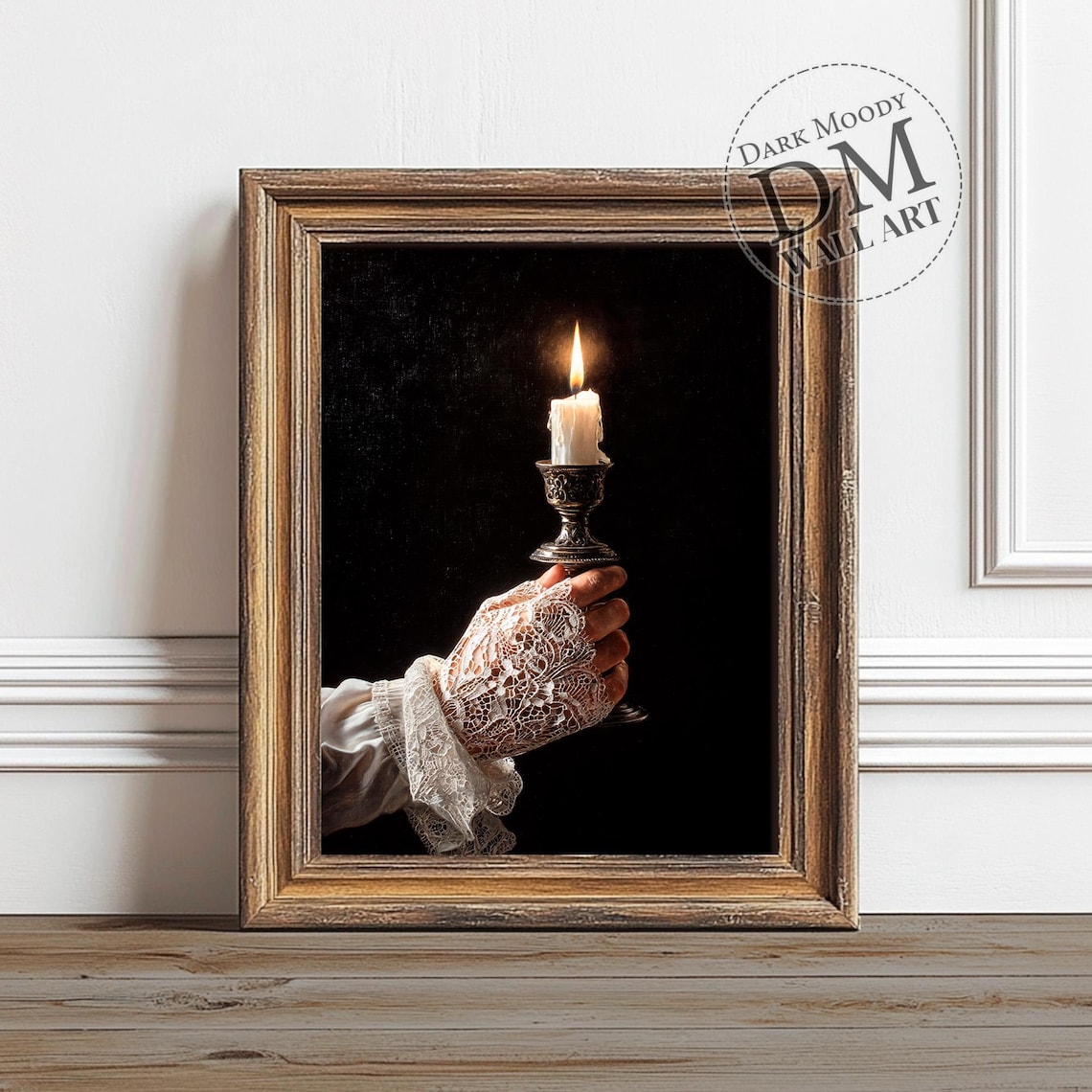 Halloween Candle Wall Art Spooky Gothic Haunted Still Life Print