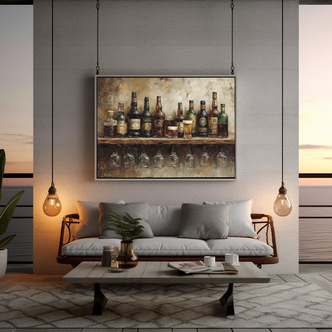 Whiskey Painting Dark Moody Irish Pub Art Print - Image 5