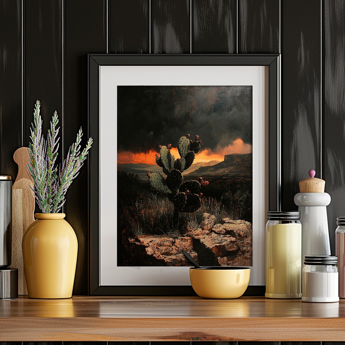 Prickly Pear Cactus, Southwest Desert Art Print - Image 6