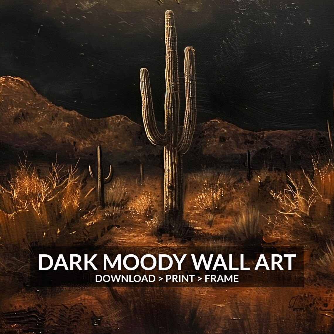 Saguaro Cactus Dark Mexican Gothic Art Print - Image 5