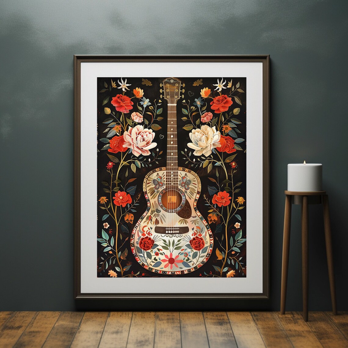 Guitar Painting, Vibrant Mexican Art Print - Image 6