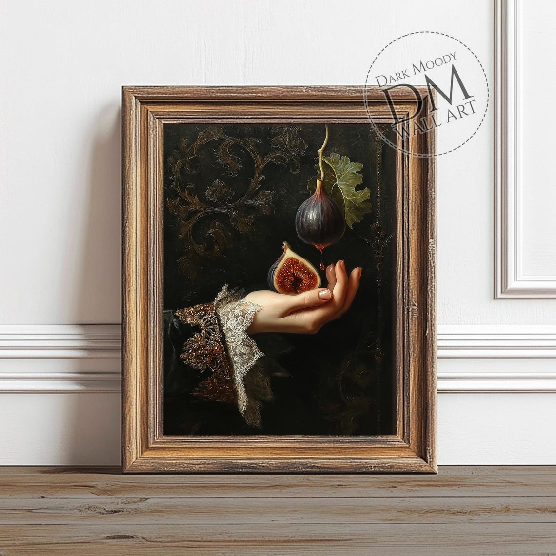 Fig Still Life Wall Art Gothic Symbolic Hand Fruit Print