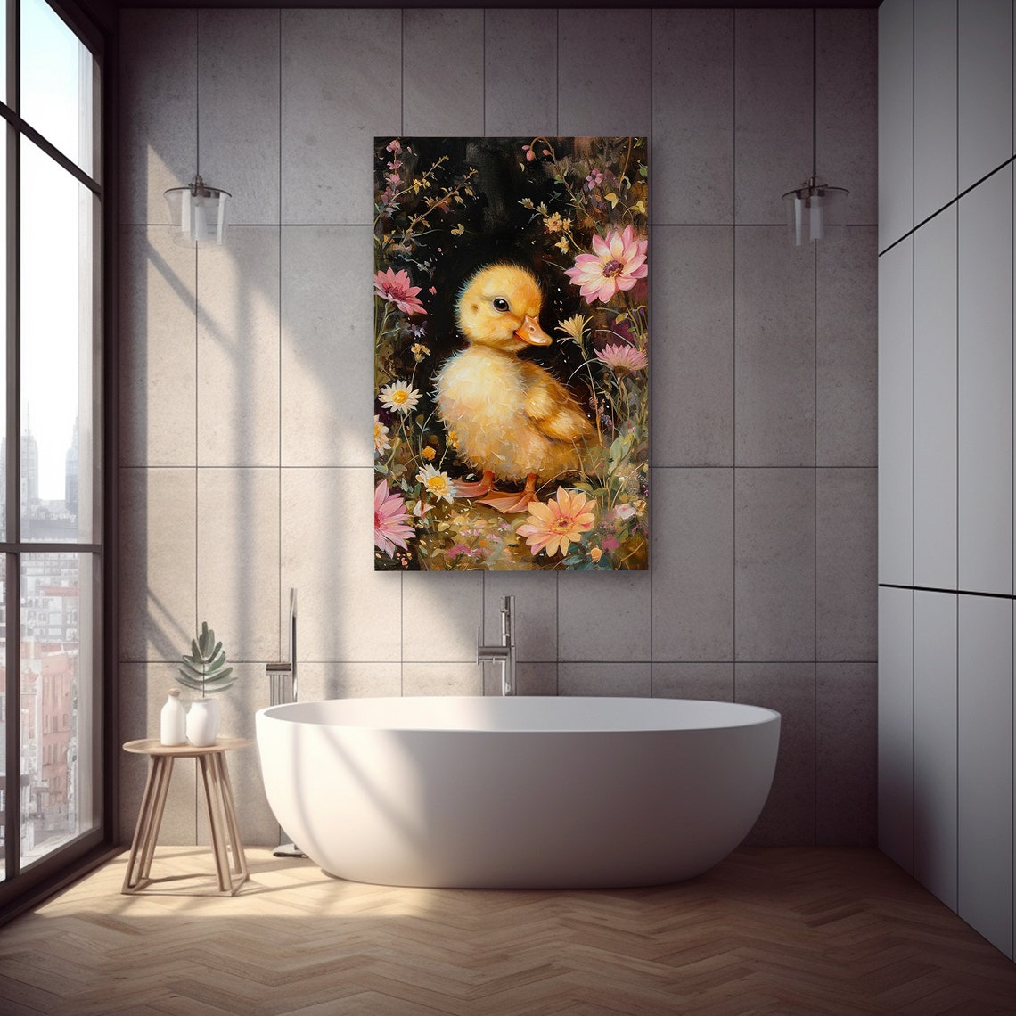Easter Duck Prints Spring Wall Art Rustic Farmhouse Decor Moody Watercolor Painting - Image 6