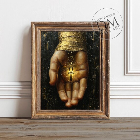 Ankh Wall Art Gothic Egyptian Symbolic Artwork
