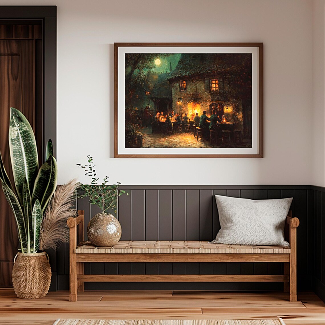 Dark Moody Irish Pub Vintage Ireland Art Print - Image 2