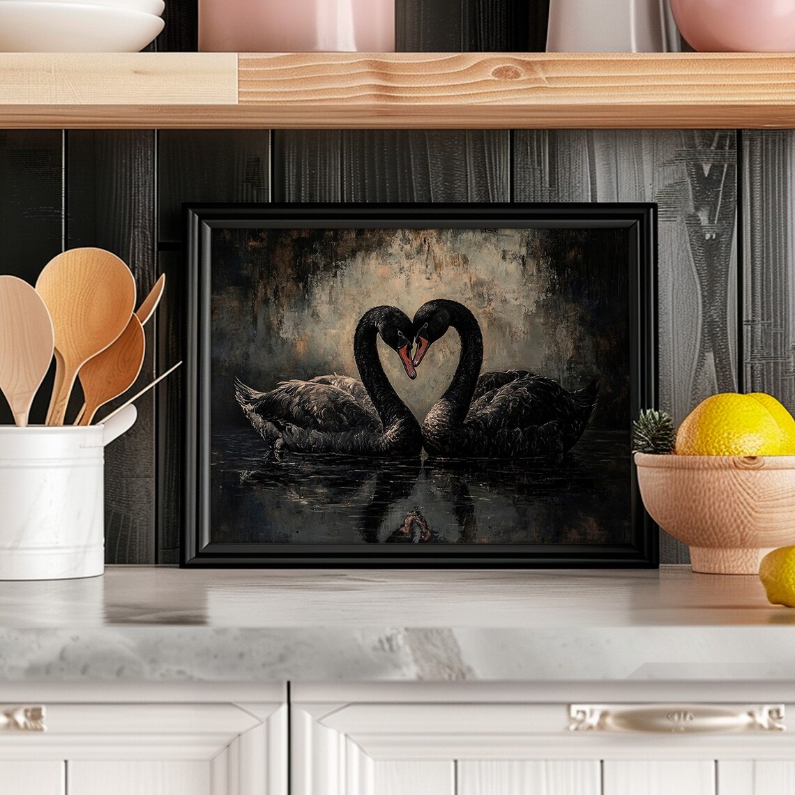 Swan Wall Art, Vintage Dark Academia Decor - Image 6