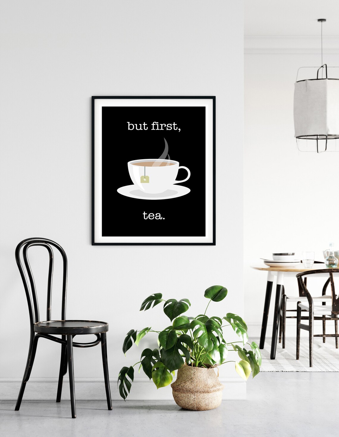 But First Tea Retro Kitchen Poster, Tea Lover Decor - Image 2