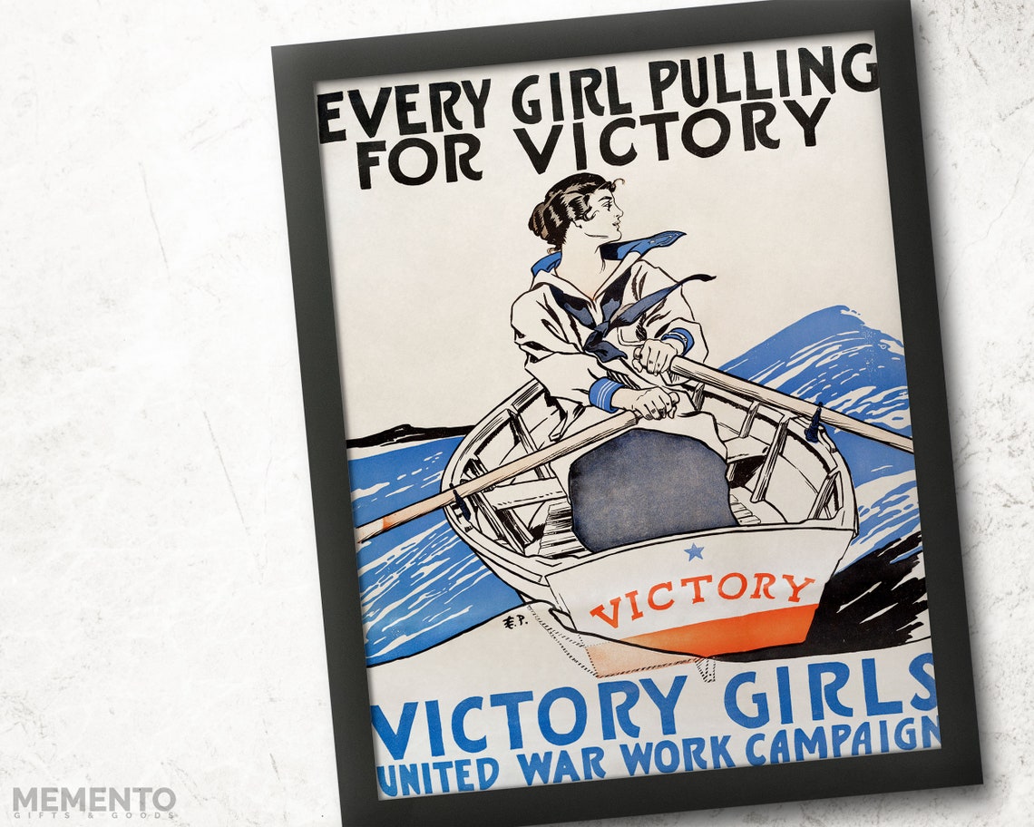 Every Girl Pulling for Victory Girls WWI War Work Campaign Poster - Image 4