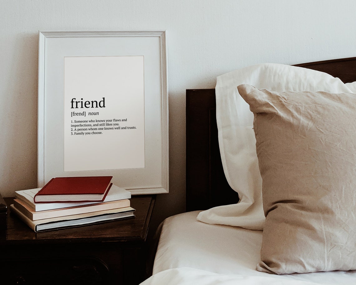 Friend Definition Chosen Family Minimalist Dictionary Poster - Image 2
