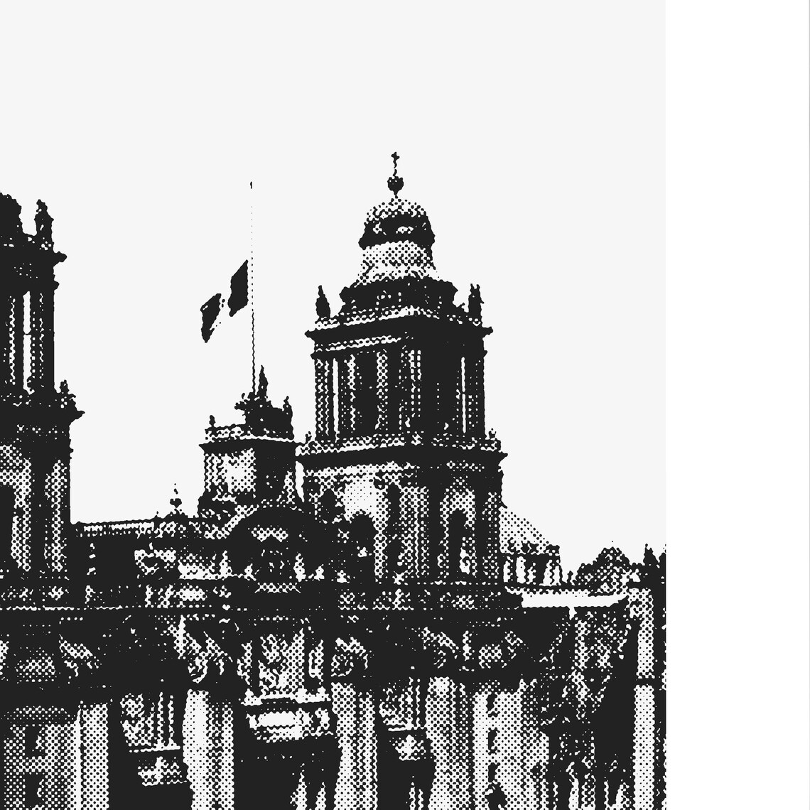 Mexico City Metropolitan Cathedral Minimalist Art Print - Image 3