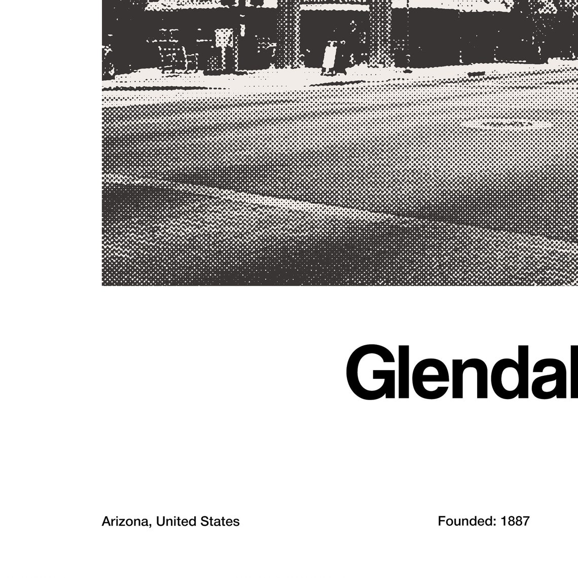 Glendale Arizona Minimalist Custom City Art Print - Image 3