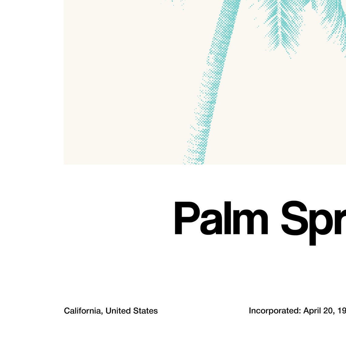 Palm Springs Minimalist Custom City Art Print - Image 2