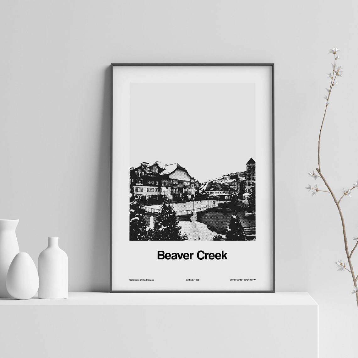 Beaver Creek Winter Village, Colorado Mountains Poster - Image 2