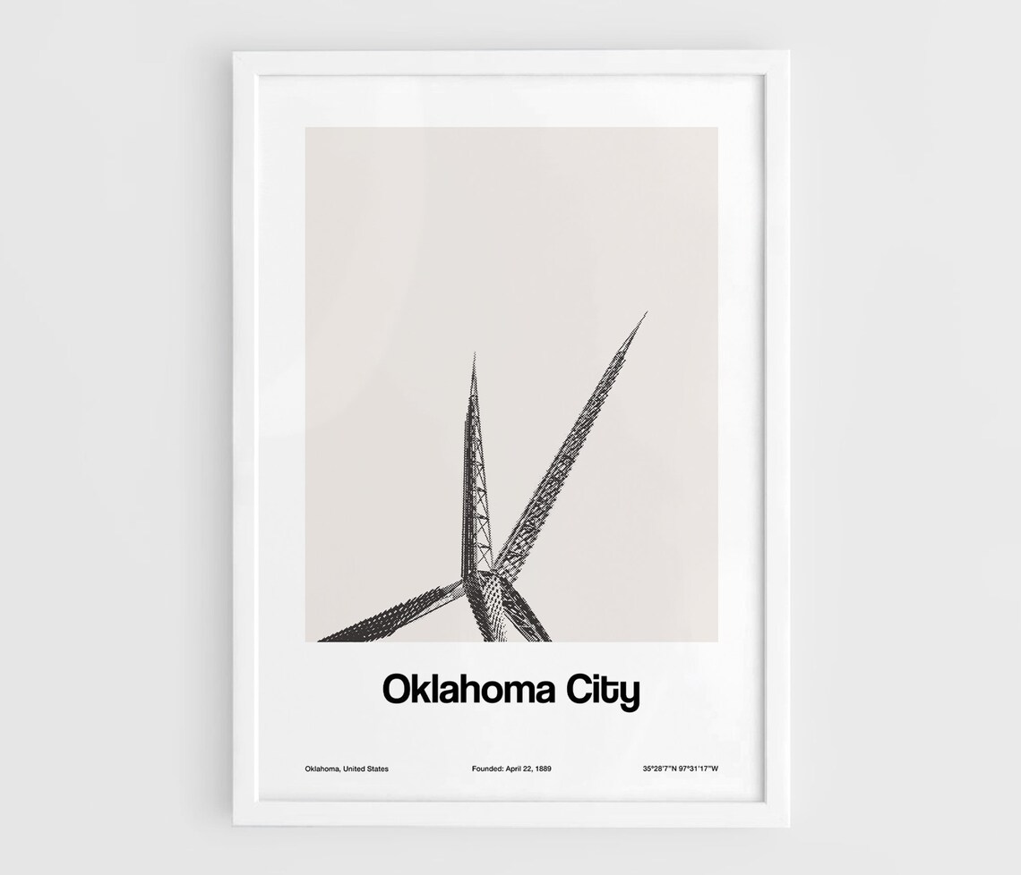 Skydance Bridge Oklahoma City Custom Art Print