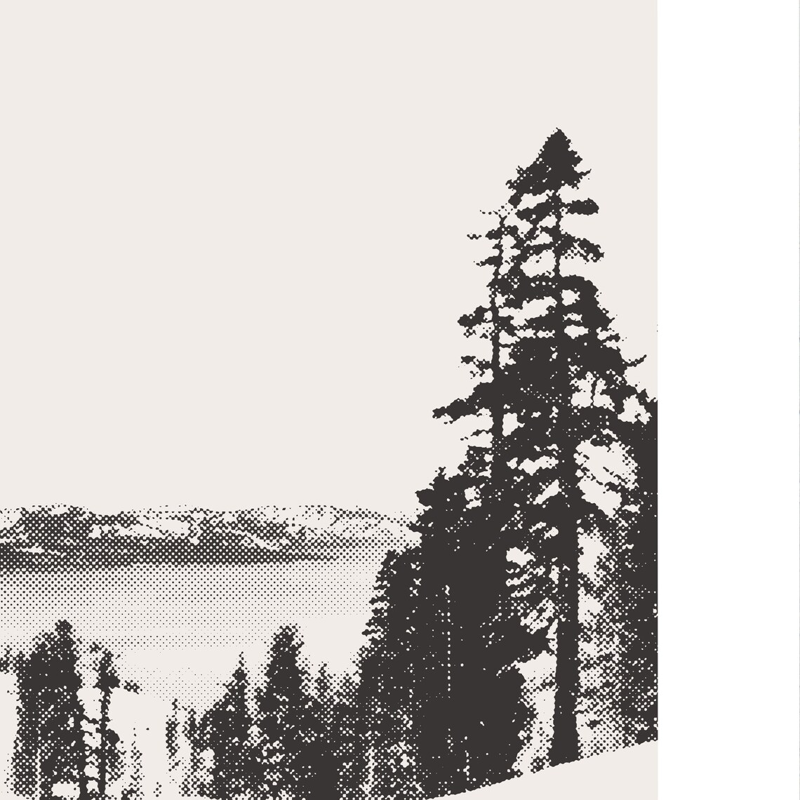 Lake Tahoe Minimalist Travel Poster, Mountain Print - Image 2