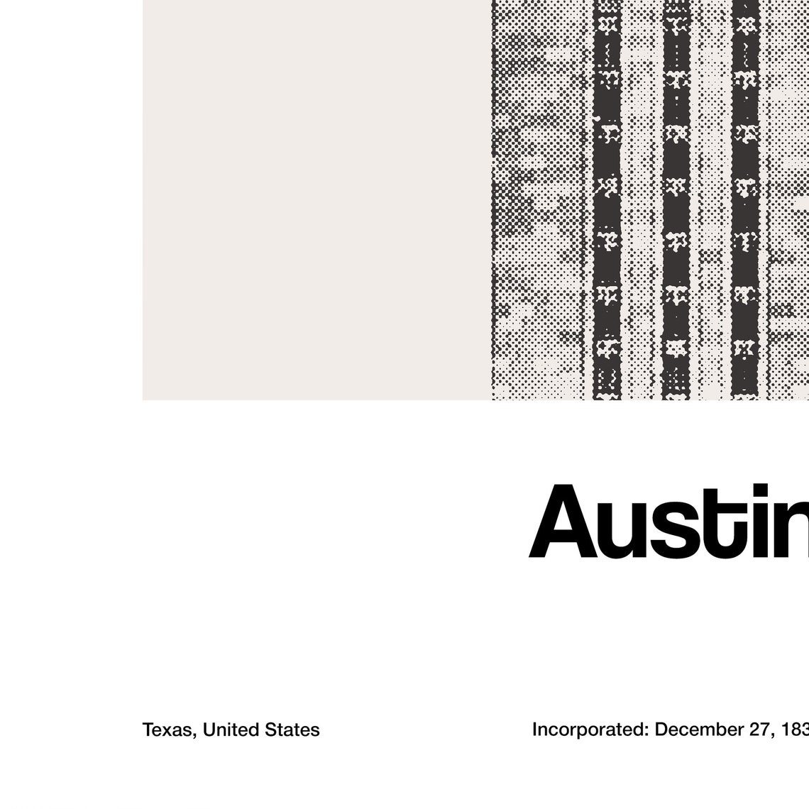 Austin Texas Minimalist Arch Print, Travel Poster - Image 2
