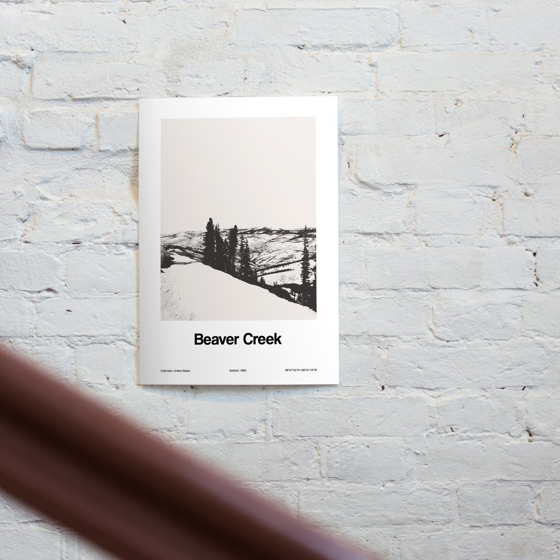 Beaver Creek Minimalist Travel Poster, Colorado - Image 3