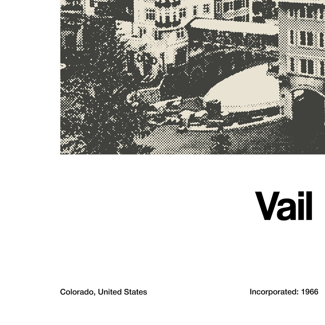 Vail Colorado Skyline, Minimalist Poster Print - Image 3