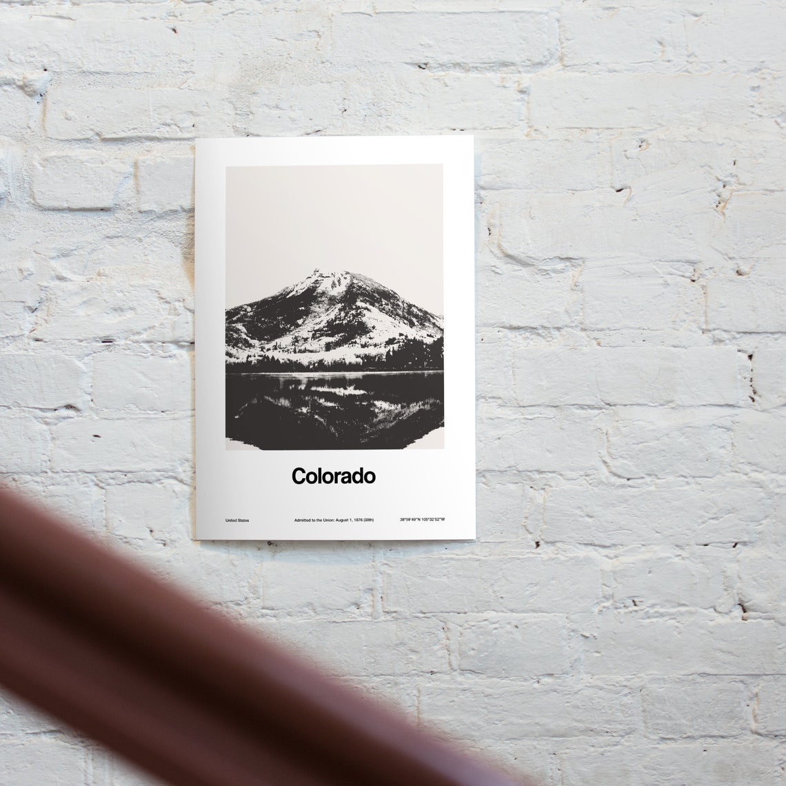 Colorado Print, Minimalist Colorado Mountains Poster - Image 3