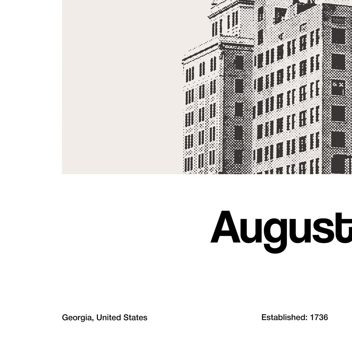 Augusta Georgia Lamar Building Downtown Travel Poster - Image 3