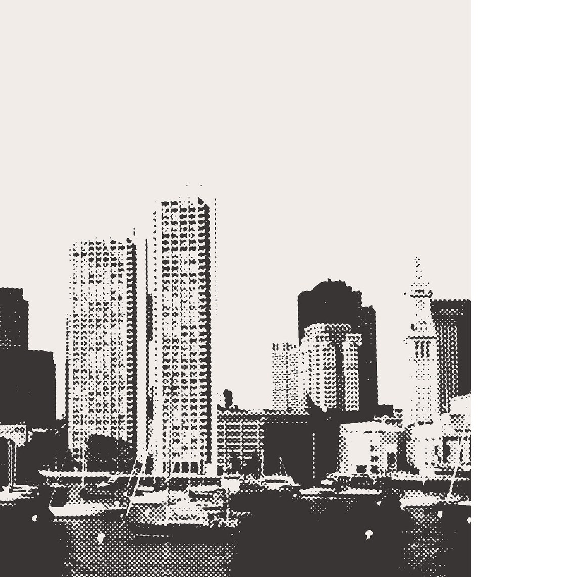 Boston Massachusetts Bay Minimalist Travel Poster - Image 3