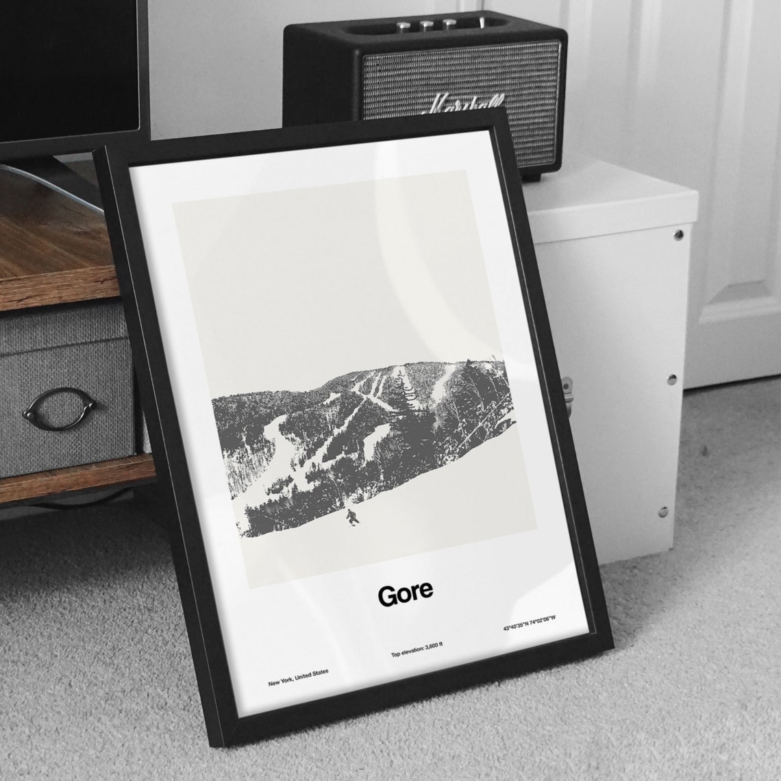 Gore Mountain, North Creek New York Minimalist Art Print - Image 3
