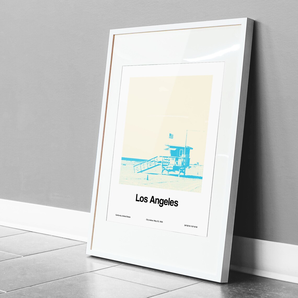Los Angeles Beach Lifeguard Tower, Manhattan Beach Art Print - Image 3