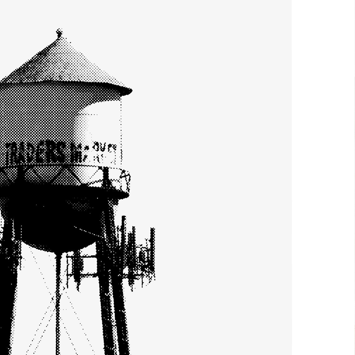 Rogers Arkansas Downtown Water Tower, Minimalist Art Print - Image 3
